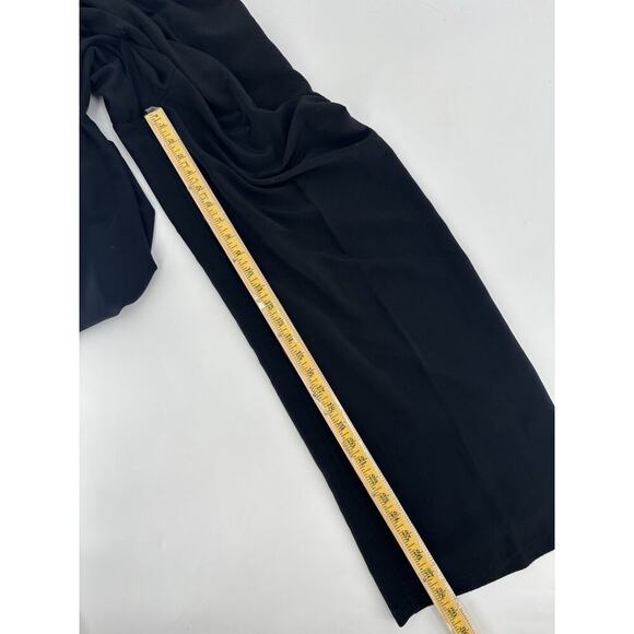 Marithe Francois Girbaud Pants Womens Large Black Silk Button Pockets Pleated - Picture 12 of 13